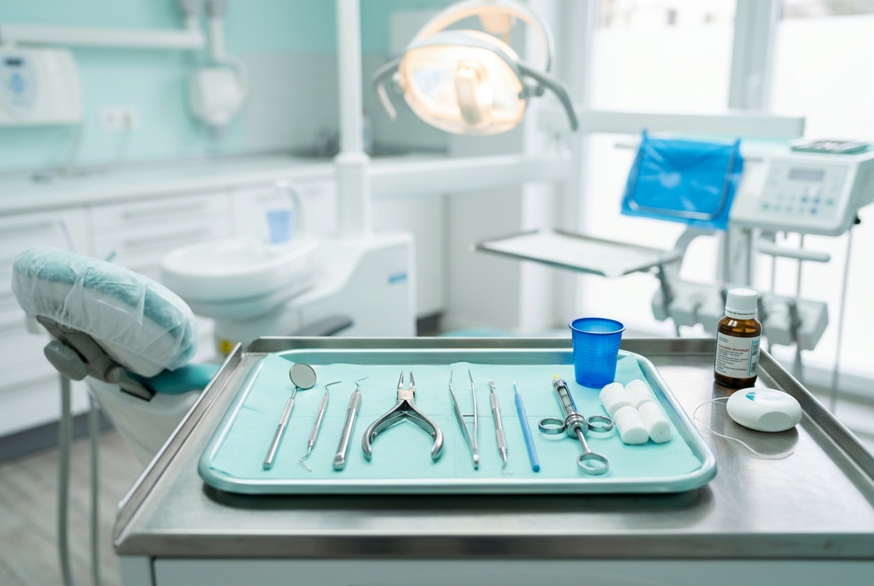 Concepto de Limpieza Dental - Herramientas de Higiene
